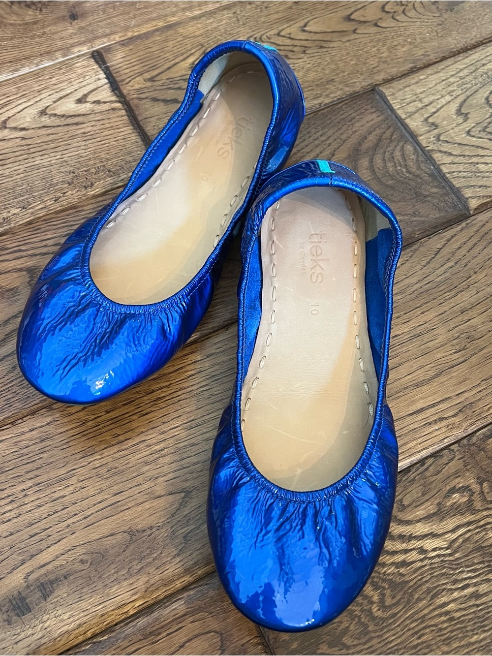 Tieks Royal Blue/Sapphire Slip On Ballet Flats Size 10